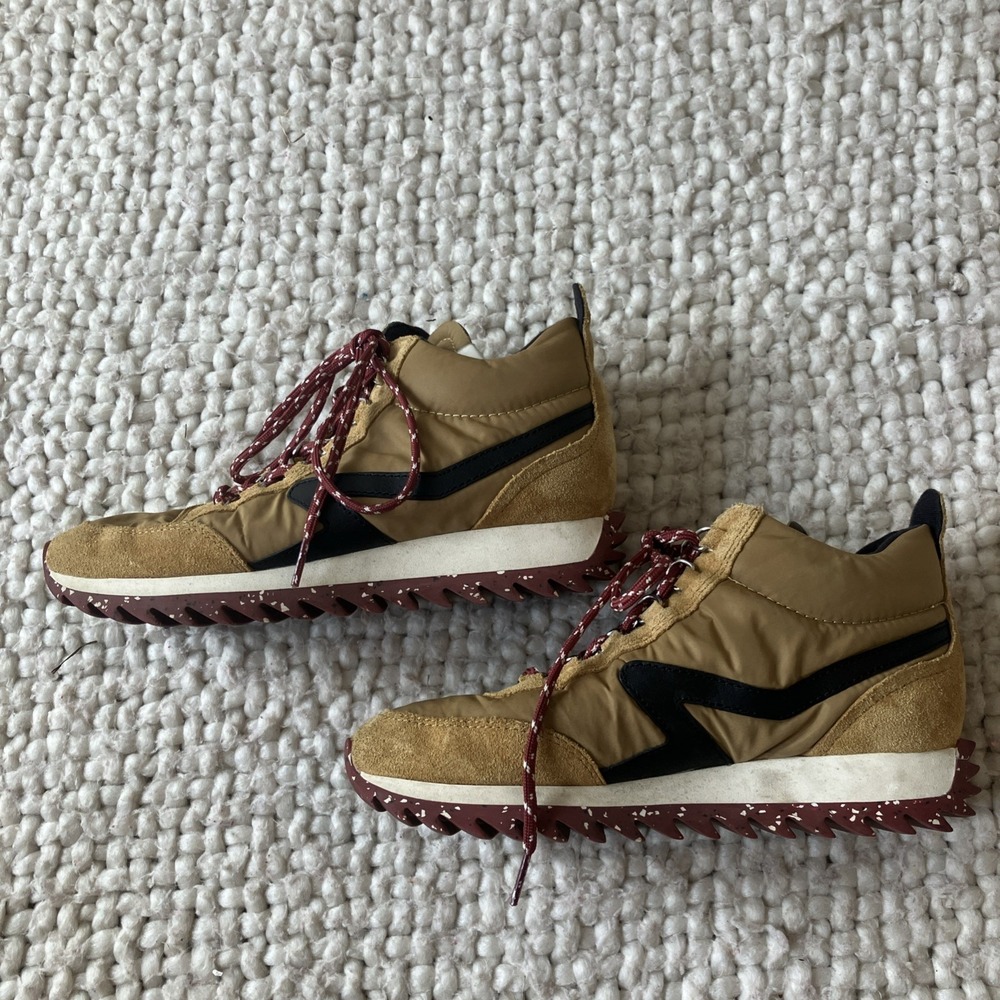 Rag & Bone Retro Hiker Sneakers In Dijon Suede Size Women's 38/ 8 Paint